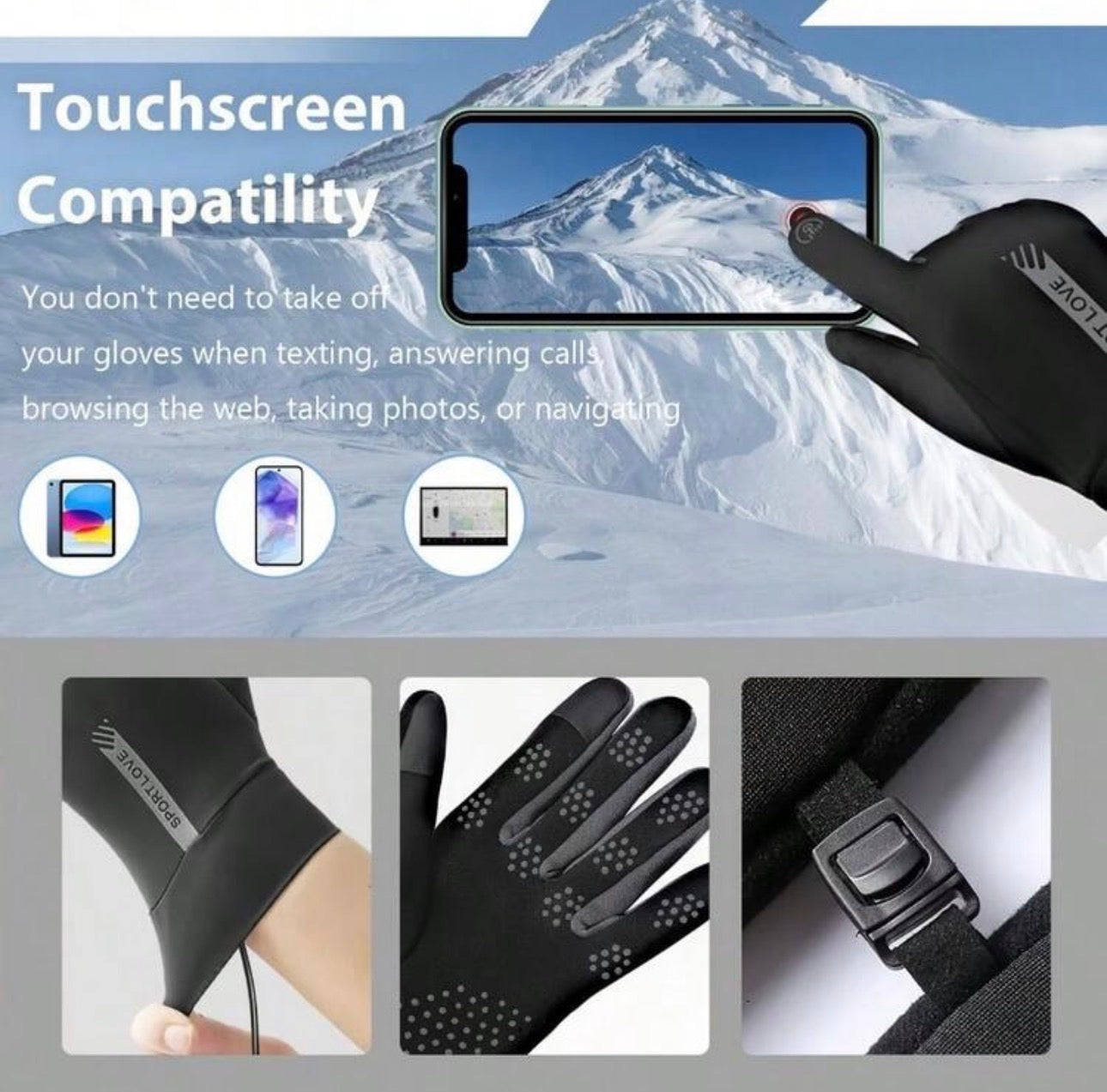 Heated Touch Screen Adventure Gloves™